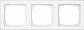 Рамка 3-постовая Gira E2 полностью надписываемая чисто-белый глянцевый 071322 - фото №1