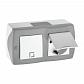 Выключатель - розетка Mono Electric Octans IP20 одноклавишный - 2К+З с крышкой бело-серый 104-020001-183 - фото №1