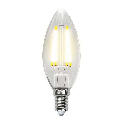 Лампа светодиодная филаментная Uniel E14 6W 4000K прозрачная LED-C35-6W/NW/E14/CL PLS02WH UL-00001373