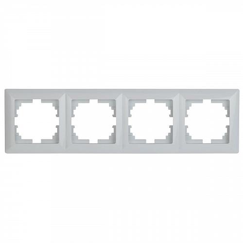 Рамка 4-постовая ЭРА Intro Solo белый 4-504-01 Б0043424