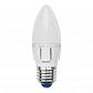 Лампа светодиодная диммируемая (08689) Uniel E27 6W 4500K матовая LED-C37-6W/NW/E27/FR/DIM - фото №1