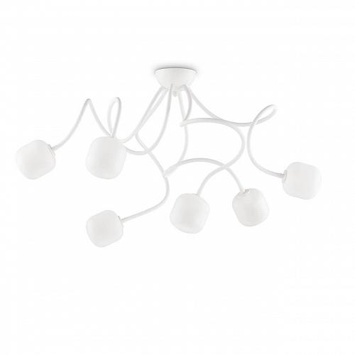 Потолочная люстра Ideal Lux Octopus PL6 Bianco 174921