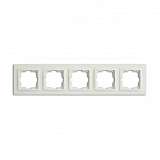 Рамка 5-постовая Mono Electric Larissa белый 103-191900-164