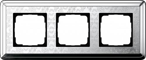 Рамка 3-постовая Gira ClassiX Art хром 0213681