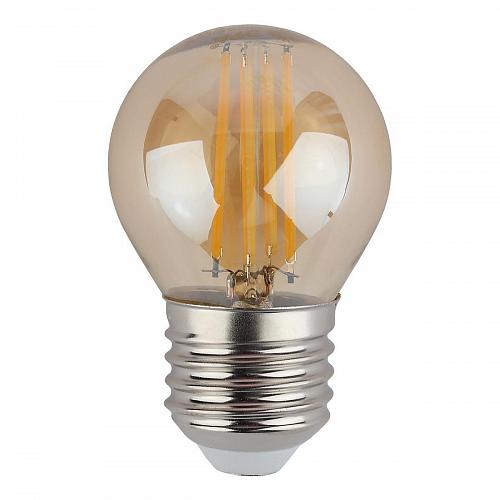 Лампа светодиодная филаментная ЭРА E27 7W 4000K золотая F-LED P45-7W-840-E27 gold Б0047019