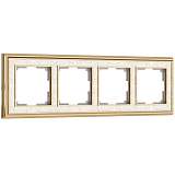 Рамка на 4 поста Werkel Palacio Gracia (золото/белый) W0041429 4690389159435