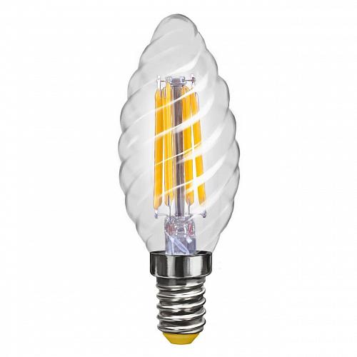Лампа светодиодная филаментная Voltega E14 4W 2800К свеча витая прозрачная VG10-CC1E14warm4W-F 7002
