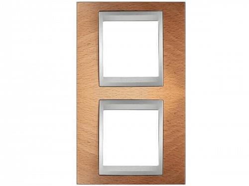 Рамка 2-постовая вертикальная Schneider Electric Unica Top MGU66.004V.0M2