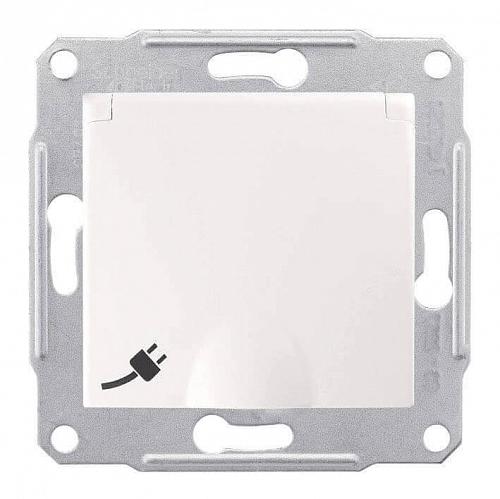Розетка Schneider Electric Sedna с/з со шторками и крышкой 16A 250V SDN3100121