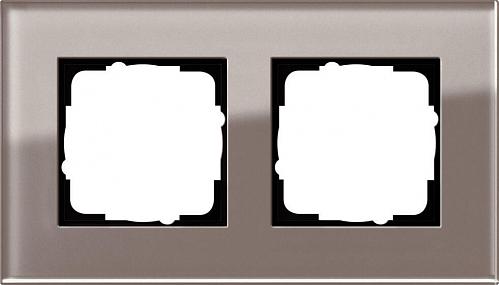 Рамка 2-постовая Gira Esprit дымчатое стекло 0212122