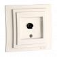 Розетка TV концевая Mono Electric Larissa экран слоновая кость 103-010105-138 - фото №1