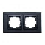 Рамка 2-постовая Mono Electric Style Aluminium дымчатый графит 107-820000-161