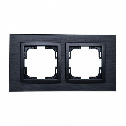 Рамка 2-постовая Mono Electric Style Aluminium дымчатый графит 107-820000-161
