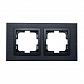 Рамка 2-постовая Mono Electric Style Aluminium дымчатый графит 107-820000-161 - фото №1
