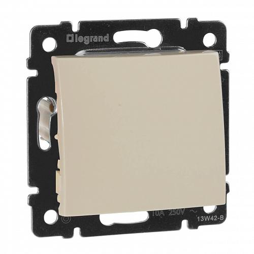 Выключатель кнопочный одноклавишный Legrand Valena слоновая кость 774311