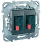 Аудиорозетка двойная Schneider Electric Unica MGU5.8787.12ZD - фото №1