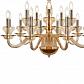 Подвесная люстра iLamp Mercury P9448-10+5 Gold - фото №3