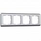 Рамка на 4 поста Werkel Stream серебряный W0042106 4690389162466 - фото №1