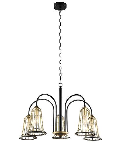 Подвесная люстра Lumien Hall Вейлер 4018/5P-BK-GD