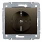 Розетка 2К+3 Legrand Galea Life 16A 250V с/з автоматические клеммы темная бронза 771262 - фото №1