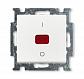 Выключатель одноклавишный двухполюсный ABB Basic55 20A 250V с подсветкой альпийский белый 2CKA001020A0089 - фото №1