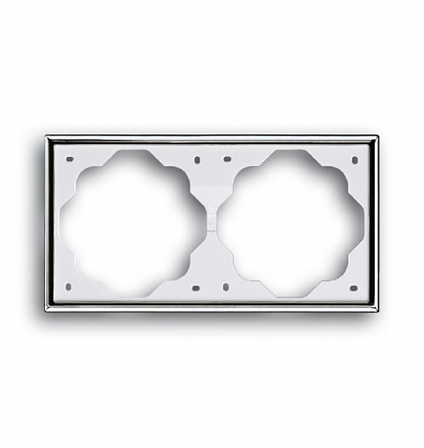 Рамка 2-постовая ABB Impuls хром 2CKA001754A4134