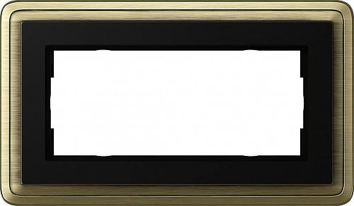 Рамка 2-модульная Gira ClassiX бронза/черный 1002622