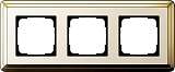 Рамка 3-постовая Gira ClassiX латунь/кремовый 0213633