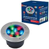 Ландшафтный светодиодный светильник Uniel ULU-B12A-9W/RGB IP67 Grey UL-00006824