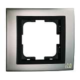 Рамка 1-постовая Mono Electric Chrome графит 106-420000-160