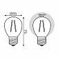 Лампа светодиодная филаментная Gauss E27 4,5W 4100К прозрачная 1051215 - фото №4
