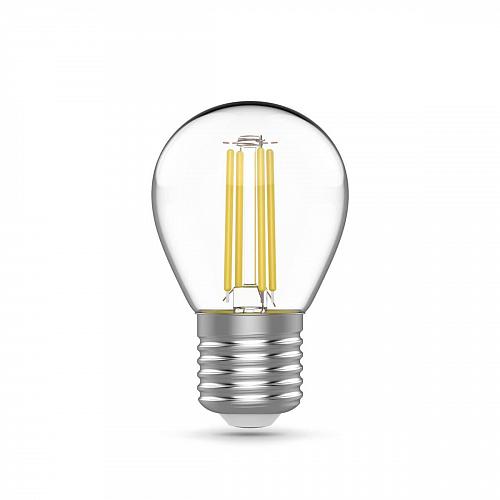 Лампа светодиодная филаментная Gauss E27 4,5W 4100К прозрачная 1051215