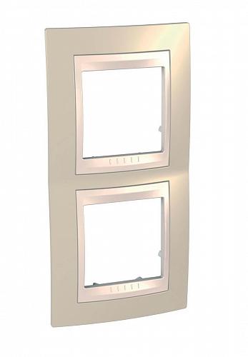 Рамка 2-постовая вертикальная Schneider Electric Unica Хамелеон MGU6.004V.567