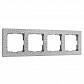 Рамка Werkel Hammer на 4 поста серебряный W0042406 4690389163487 - фото №1