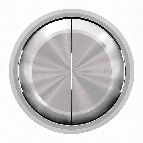 Лицевая панель ABB Sky Moon выключателя двухклавишного хром 2CLA861100A1401