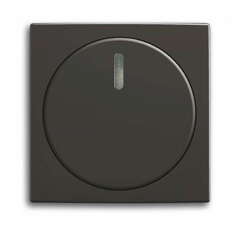 Лицевая панель ABB Basic55 диммера поворотного с подсветкой chateau-черный 2CKA006599A2991