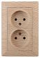 Розетка двойная ЭРА Intro Solo 2х2P 16A 250V дерево 4-204-11 Б0043332 - фото №1