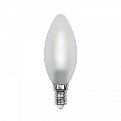 Лампа светодиодная филаментная Uniel E14 6W 3000K матовая LED-C35-6W/WW/E14/FR PLS02WH UL-00000305