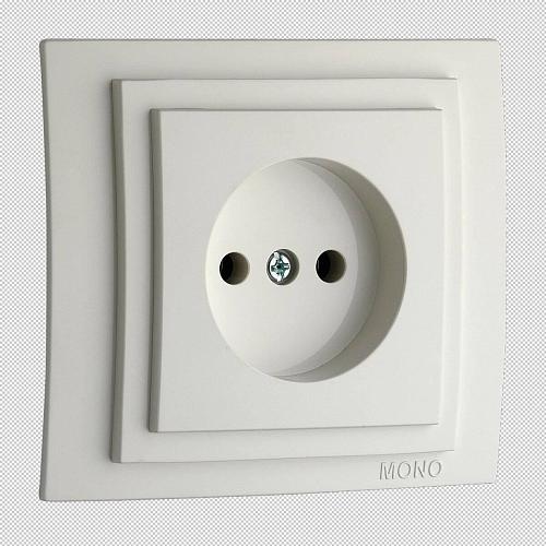 Розетка 2К Mono Electric Larissa 16A 250V винтовое подключение белый 103-191922-116