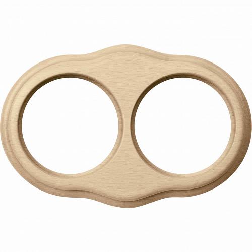 Рамка Werkel Legend Wave на 2 поста светлый бук WL20-frame-02 4690389117084