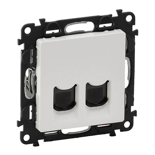 Телефонная розетка RJ11 двойная Legrand Valena Life белая 753139
