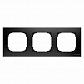 Рамка 3-постовая ABB Sky чёрный бархат 2CLA857300A1501 - фото №1