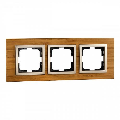Рамка 3-постовая Mono Electric Style бамбук 107-530000-162