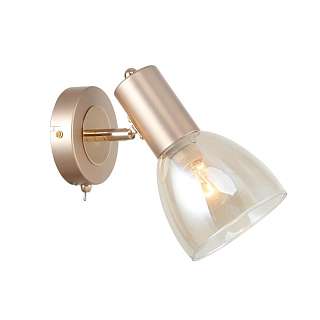 Споты с одним плафоном цвета шампань