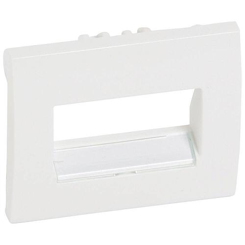 Лицевая панель Legrand Galea Life розетки RJ45 с держателем этикеток белая 777075