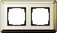Рамка 2-постовая Gira ClassiX латунь/кремовый 0212633 - фото №1