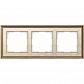 Рамка Werkel Palacio Gracia на 3 поста золото/белый WL77-Frame-03 4690389126079 - фото №1