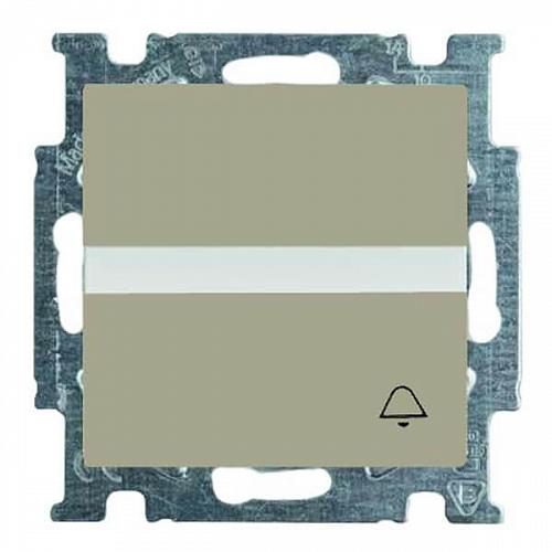 Выключатель кнопочный одноклавишный ABB Basic55 10A 250V Звонок шампань 2CKA001413A1093