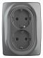 Розетка ЭРА 12 2x2P E Schuko 16A 250V 12-2106-12 Б0031234 - фото №1