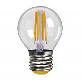 Лампа светодиодная филаментная Voltega E27 4W 4000К шар прозрачный VG10-G1E27cold4W-F 7011